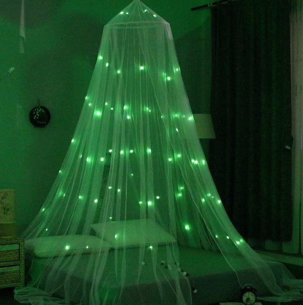 Bed Canopy with Glow in The Dark Stars