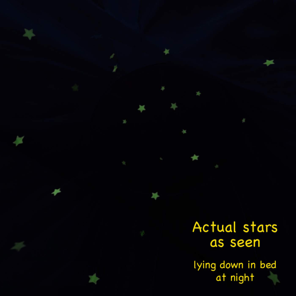 Bed Canopy with Glow in The Dark Stars